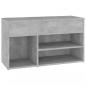 Preview: Schuhbank Betongrau 80x30x45 cm Holzwerkstoff