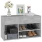 Preview: Schuhbank Betongrau 80x30x45 cm Holzwerkstoff