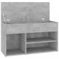 Preview: Schuhbank Betongrau 80x30x45 cm Holzwerkstoff