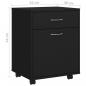 Preview: Rollschrank Schwarz 45x38x54 cm Holzwerkstoff