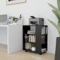 Preview: ARDEBO.de - Rollschrank Schwarz 60x35x75 cm Holzwerkstoff