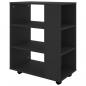 Preview: Rollschrank Schwarz 60x35x75 cm Holzwerkstoff