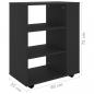 Preview: Rollschrank Schwarz 60x35x75 cm Holzwerkstoff