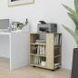 Preview: ARDEBO.de - Rollschrank Sonoma-Eiche 60x35x75 cm Holzwerkstoff