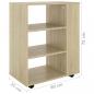 Preview: Rollschrank Sonoma-Eiche 60x35x75 cm Holzwerkstoff