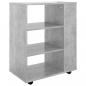 Preview: Rollschrank Betongrau 60x35x75 cm Holzwerkstoff