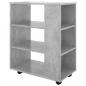 Preview: Rollschrank Betongrau 60x35x75 cm Holzwerkstoff