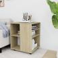 Preview: ARDEBO.de - Rollschrank Sonoma-Eiche 60x53x72 cm Holzwerkstoff