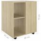 Preview: Rollschrank Sonoma-Eiche 60x53x72 cm Holzwerkstoff