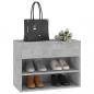 Preview: Schuhbank Betongrau 60x30x45 cm Holzwerkstoff