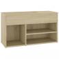 Preview: Schuhbank Sonoma-Eiche 80x30x45 cm Holzwerkstoff