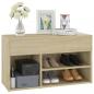 Preview: Schuhbank Sonoma-Eiche 80x30x45 cm Holzwerkstoff