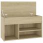 Preview: Schuhbank Sonoma-Eiche 80x30x45 cm Holzwerkstoff