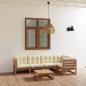 Preview: ARDEBO.de - 6-tlg. Garten-Lounge-Set mit Kissen Kiefer Massivholz