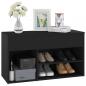 Preview: Schuhbank Schwarz 80x30x45 cm Holzwerkstoff