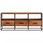 Preview: TV-Schrank 110x30x45 cm Massivholz Akazie 