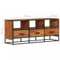 Preview: TV-Schrank 110x30x45 cm Massivholz Akazie 