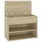 Preview: Schuhbank Sonoma-Eiche 60x30x45 cm Holzwerkstoff