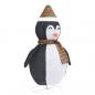 Preview: Weihnachtsdekoration Pinguin-Figur LED Luxus-Gewebe 60 cm