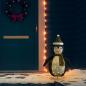 Preview: ARDEBO.de - Weihnachtsdeko LED Pinguin Luxus-Stoff 90 cm