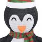 Preview: Weihnachtsdeko LED Pinguin Luxus-Stoff 90 cm