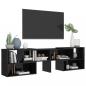 Preview: TV-Schrank Hochglanz-Schwarz 149x30x52 cm Holzwerkstoff