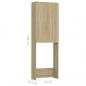 Preview: Waschmaschinenschrank Sonoma-Eiche 64x25,5x190 cm