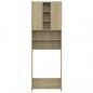 Preview: Waschmaschinenschrank Sonoma-Eiche 64x25,5x190 cm