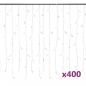 Preview: Lichtervorhang LED Eiszapfen 10 m 400 LED Kaltweiß 8 Funktionen