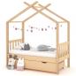 Preview: ARDEBO.de - Kinderbett mit Schublade Massivholz Kiefer 70x140 cm