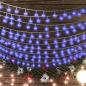 Preview: Lichterkette Kugeln 20 m 200 LED Blau 8 Funktionen