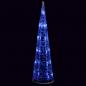 Preview: LED-Kegel Acryl Weihnachtsdeko Pyramide Blau 60 cm