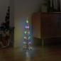 Preview: ARDEBO.de - LED-Kegel Acryl Weihnachtsdeko Pyramide Bunt 60 cm