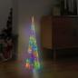 Preview: ARDEBO.de - LED-Kegel Acryl Weihnachtsdeko Pyramide Bunt 90 cm