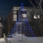 Preview: ARDEBO.de - LED-Weihnachtsbaum mit Metallstange 1400 LEDs Blau 5 m