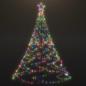 Preview: LED-Weihnachtsbaum mit Metallstange 1400 LEDs Mehrfarbig 5 m