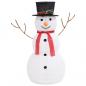 Preview: LED-Schneemann Weihnachtsfigur Luxus-Stoff 90 cm