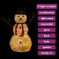 Preview: LED-Schneemann Weihnachtsfigur Luxus-Stoff 90 cm