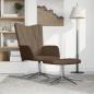 Preview: ARDEBO.de - Relaxsessel mit Hocker Braun Stoff