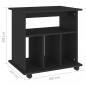 Preview: Rollschrank Schwarz 60x45x60 cm Holzwerkstoff