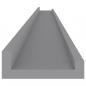 Preview: Wandregale 4 Stk. Grau 115x9x3 cm