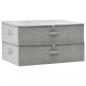 Preview: Aufbewahrungsboxen 2 Stk. Stoff 70x40x18 cm Grau