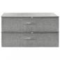 Preview: Aufbewahrungsboxen 2 Stk. Stoff 70x40x18 cm Grau