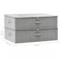 Preview: Aufbewahrungsboxen 2 Stk. Stoff 70x40x18 cm Grau