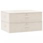 Preview: Aufbewahrungsboxen 2 Stk. Stoff 70x40x18 cm Creme