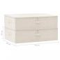 Preview: Aufbewahrungsboxen 2 Stk. Stoff 70x40x18 cm Creme