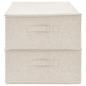 Preview: Aufbewahrungsboxen 2 Stk. Stoff 70x40x18 cm Creme