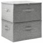 Preview: Aufbewahrungsboxen 2 Stk. Stoff 43x34x23 cm Grau