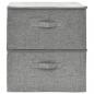 Preview: Aufbewahrungsboxen 2 Stk. Stoff 43x34x23 cm Grau