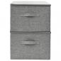 Preview: Aufbewahrungsboxen 2 Stk. Stoff 43x34x23 cm Grau